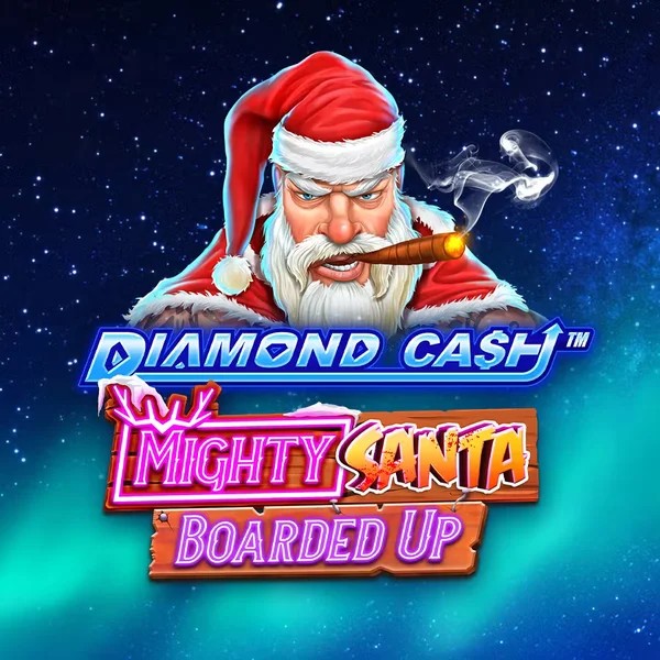 Diamond Cash Mighty Santa Boarded Up slot logo by Greentube at LVBet Casino